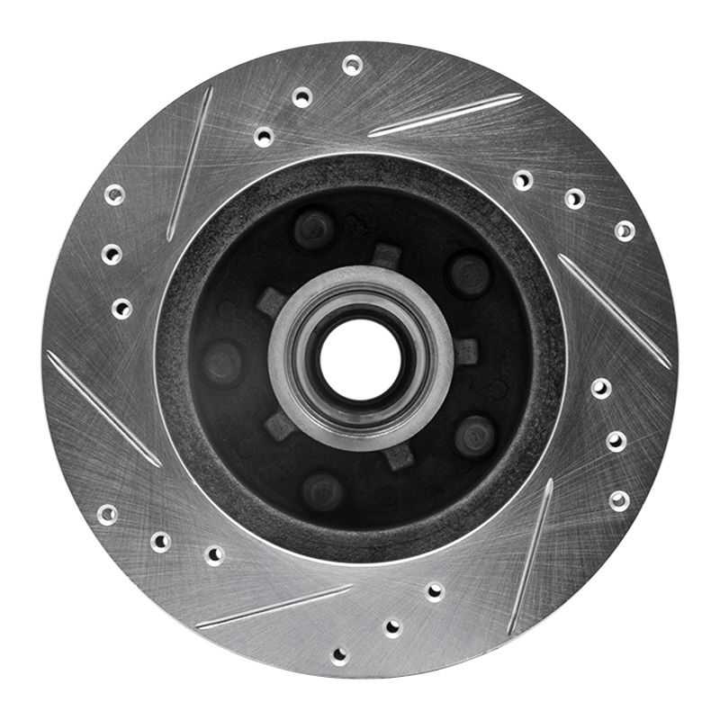 Picture of RNC Brake Rotor - Drill & Slot - R1 78-78 Buick CENTURY Front Left Drilled & Slotted Silver Brake Rotor rnc631-47007L
