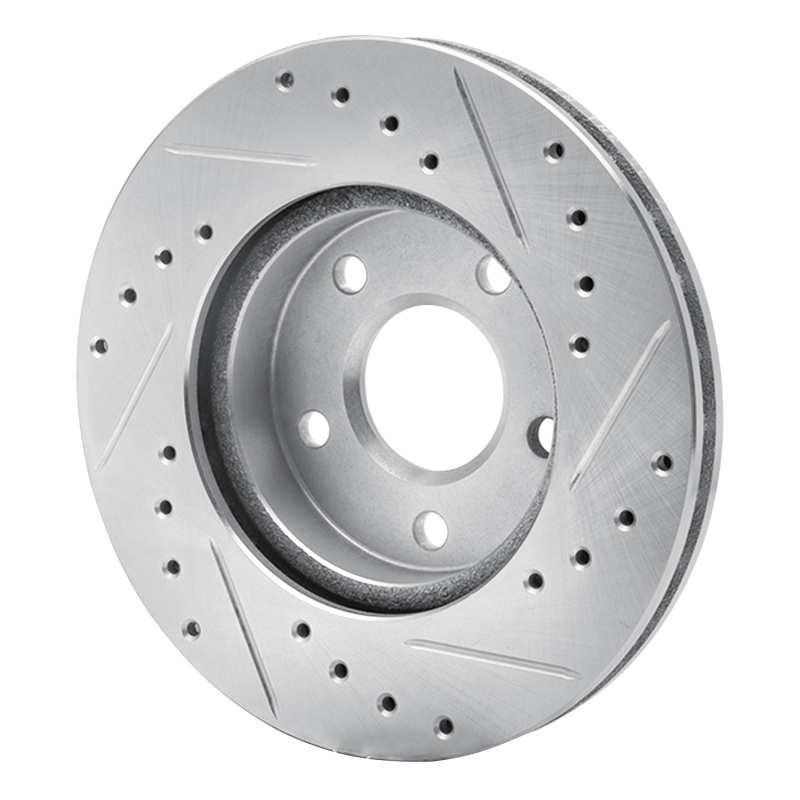 Picture of RNC Brake Rotor - Drill & Slot - R1 85-91 Buick SKYHAWK Front Left Drilled & Slotted Silver Brake Rotor rnc631-47018L