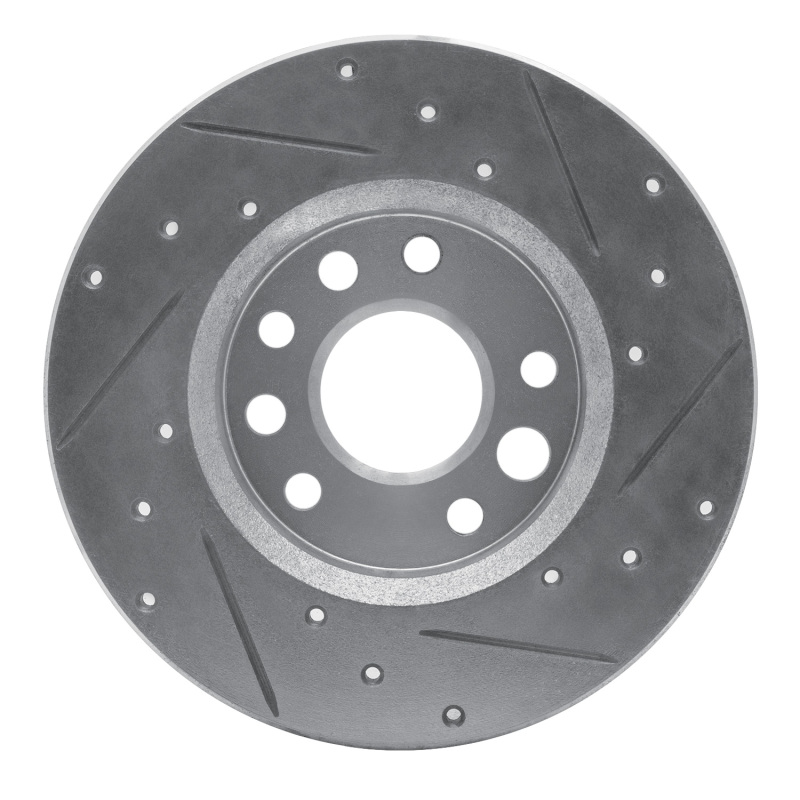 Picture of RNC Brake Rotor - Drill & Slot - R1 82-82 Buick SKYHAWK Front Left Drilled & Slotted Silver Brake Rotor rnc631-47017L
