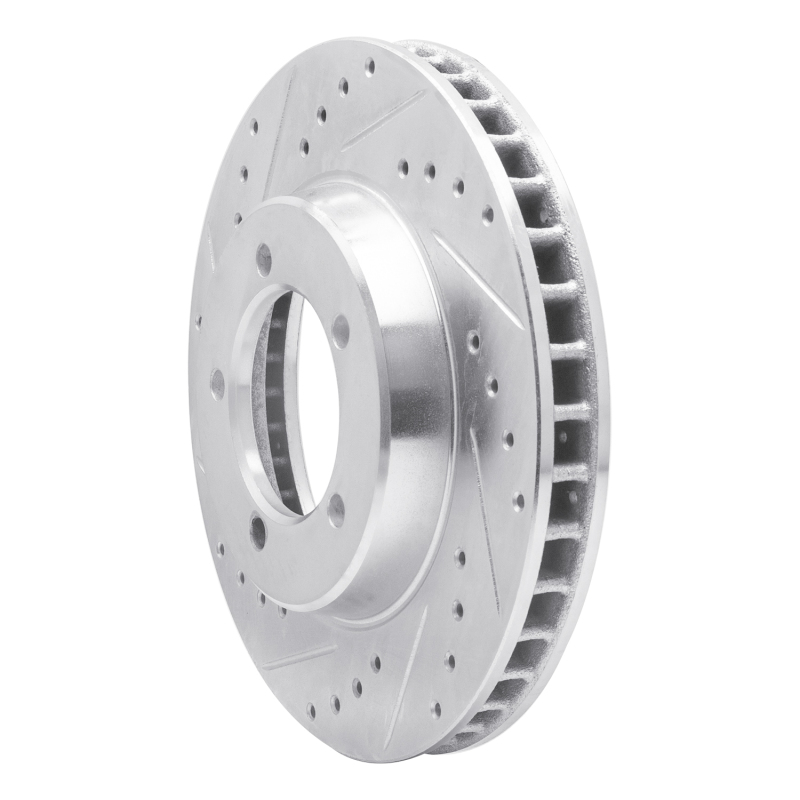Picture of RNC Brake Rotor - Drill & Slot - R1 67-70 Chevrolet BEL AIR Front Left Drilled & Slotted Silver Brake Rotor rnc631-47030L