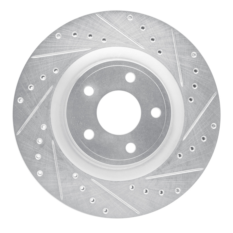 Picture of RNC Brake Rotor - Drill & Slot - R1 07-10 Chevrolet COBALT Front Right Drilled & Slotted Silver Brake Rotor rnc631-47037R