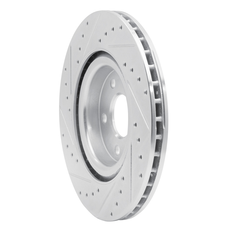 Picture of RNC Brake Rotor - Drill & Slot - R1 07-10 Chevrolet COBALT Front Right Drilled & Slotted Silver Brake Rotor rnc631-47037R