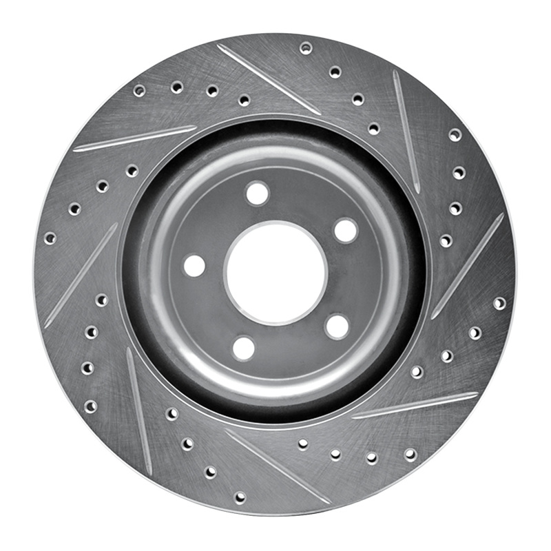 Picture of RNC Brake Rotor - Drill & Slot - R1 07-10 Chevrolet COBALT Front Left Drilled & Slotted Silver Brake Rotor rnc631-47037L