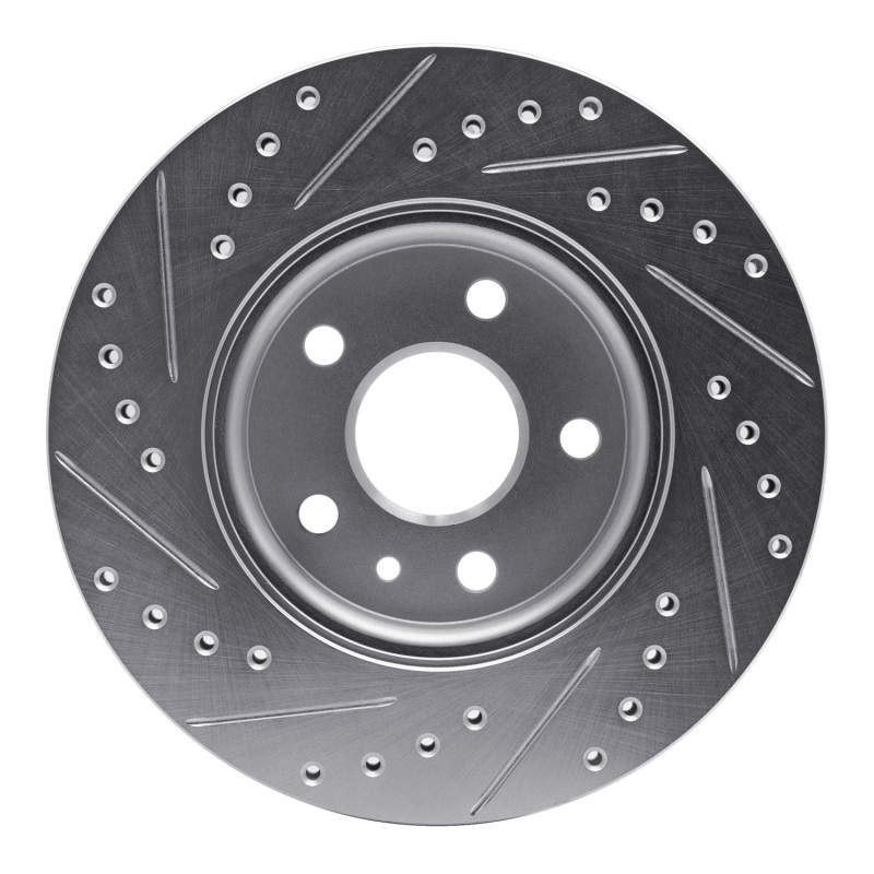 Picture of RNC Brake Rotor - Drill & Slot - R1 11-23 Chevrolet CRUZE (Mexico) Front Right Drilled & Slotted Silver Brake Rotor rnc631-47043R