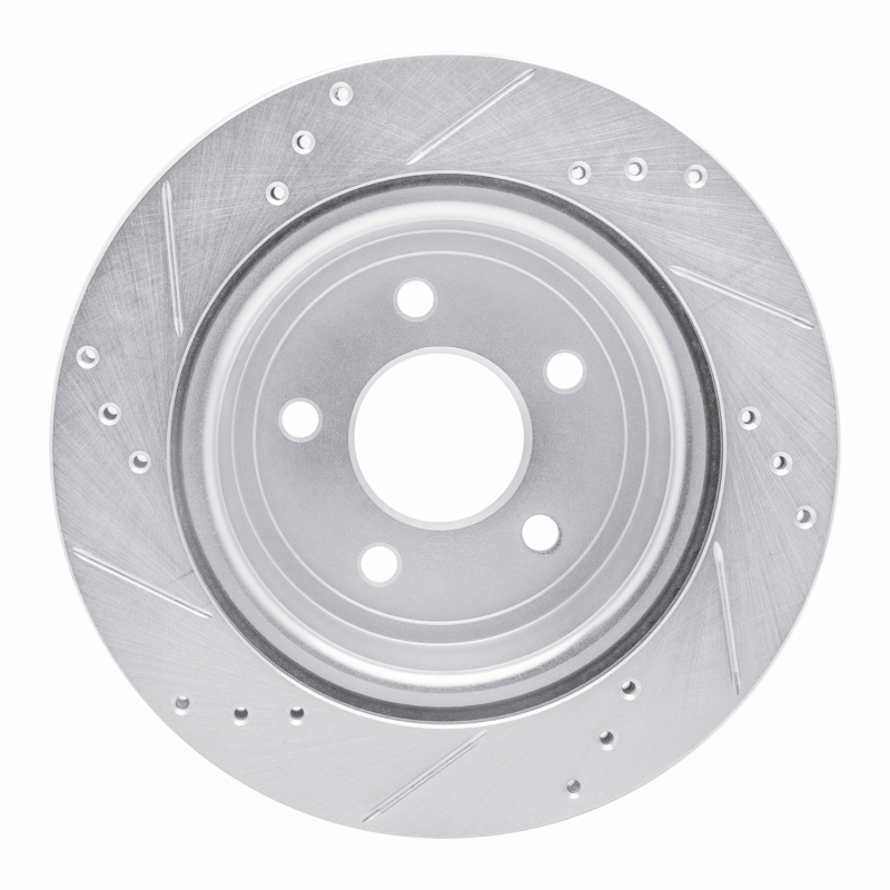 Picture of RNC Brake Rotor - Drill & Slot - R1 08-10 Chevrolet COBALT Rear Right Drilled & Slotted Silver Brake Rotor rnc631-47038R