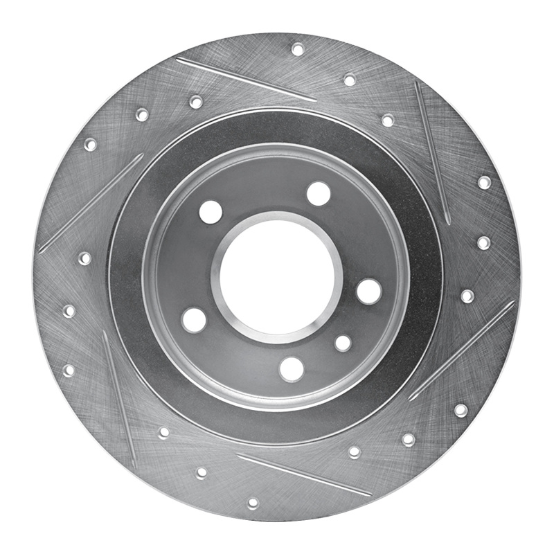 Picture of RNC Brake Rotor - Drill & Slot - R1 11-19 Buick CASCADA Rear Left Drilled & Slotted Silver Brake Rotor rnc631-47044L