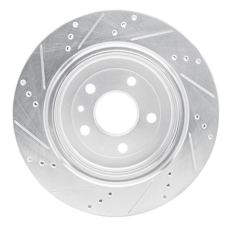 Picture of RNC Brake Rotor - Drill & Slot - R1 14-19 Chevrolet Corvette Rear Right Drilled & Slotted Silver Brake Rotor rnc631-47047R