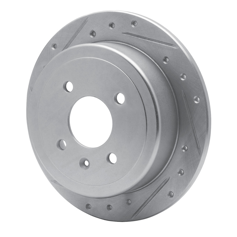 Picture of RNC Brake Rotor - Drill & Slot - R1 14-16 Chevrolet SPARK EV Rear Left Drilled & Slotted Silver Brake Rotor rnc631-47048L