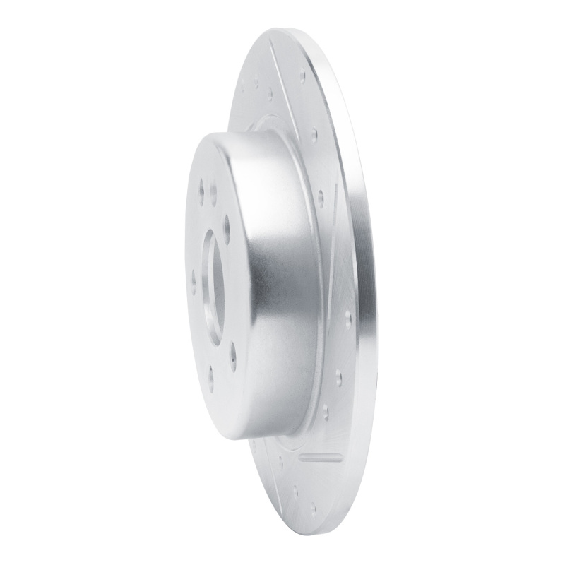 Picture of RNC Brake Rotor - Drill & Slot - R1 16-23 Chevrolet BOLT EV Rear Right Drilled & Slotted Silver Brake Rotor rnc631-47052R