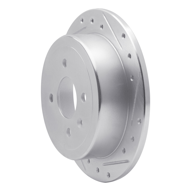Picture of RNC Brake Rotor - Drill & Slot - R1 14-16 Chevrolet SPARK EV Rear Right Drilled & Slotted Silver Brake Rotor rnc631-47048R