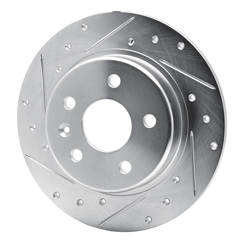 Picture of RNC Brake Rotor - Drill & Slot - R1 16-23 Chevrolet BOLT EV Rear Left Drilled & Slotted Silver Brake Rotor rnc631-47052L
