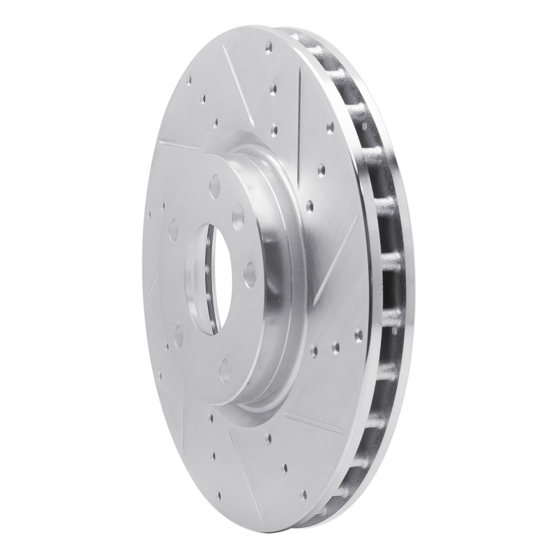 Picture of RNC Brake Rotor - Drill & Slot - R1 14-19 Chevrolet Corvette Front Right Drilled & Slotted Silver Brake Rotor rnc631-47050R