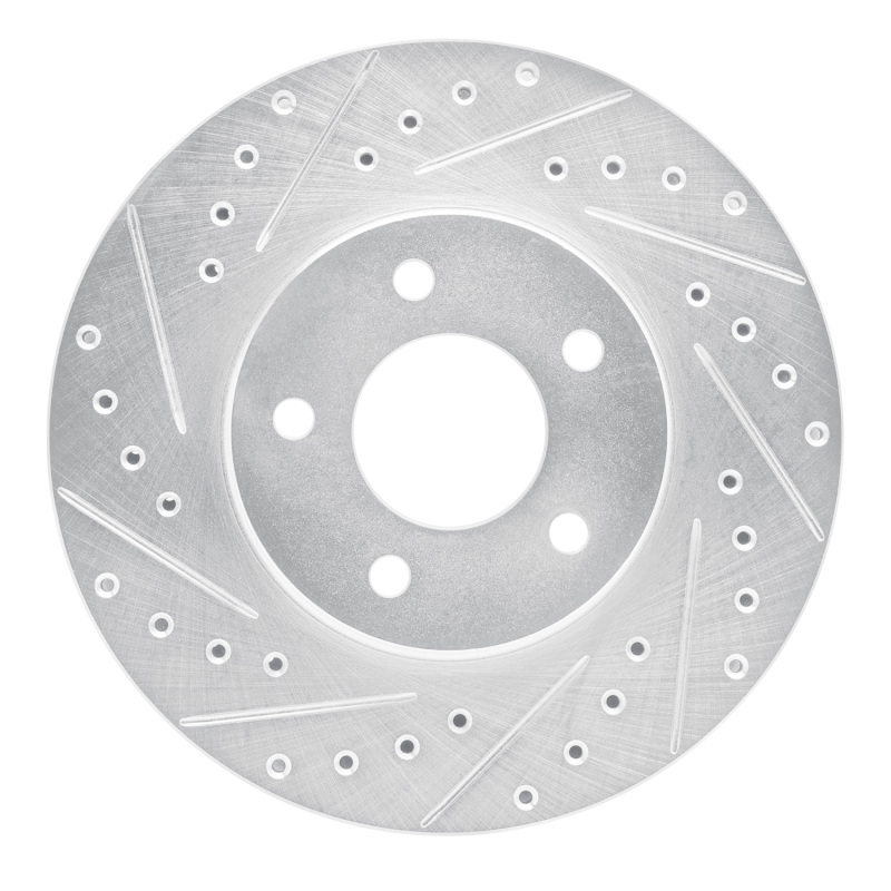 Picture of RNC Brake Rotor - Drill & Slot - R1 01-07 Buick Rendezvous Front Left Drilled & Slotted Silver Brake Rotor rnc631-47067L