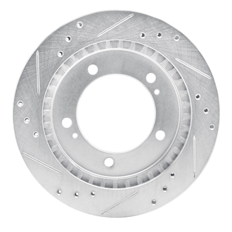 Picture of RNC Brake Rotor - Drill & Slot - R1 99-04 Chevrolet Tracker Front Right Drilled & Slotted Silver Brake Rotor rnc631-47060R