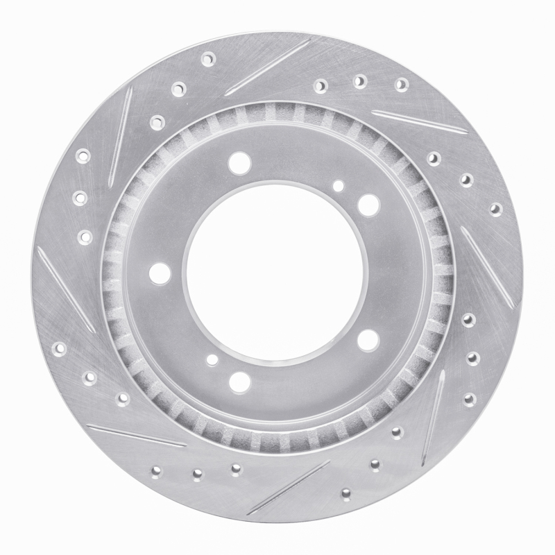 Picture of RNC Brake Rotor - Drill & Slot - R1 91-98 Chevrolet Tracker Front Right Drilled & Slotted Silver Brake Rotor rnc631-47059R