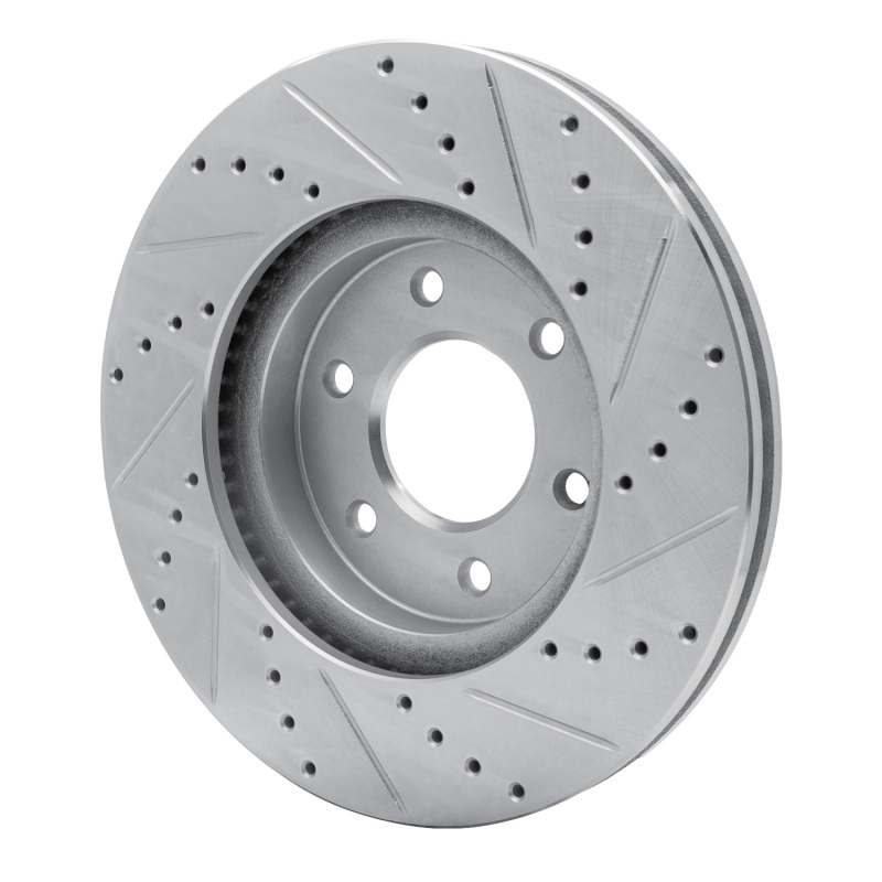 Picture of RNC Brake Rotor - Drill & Slot - R1 06-09 Chevrolet Trailblazer Front Left Drilled & Slotted Silver Brake Rotor rnc631-47069L