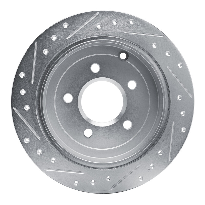 Picture of RNC Brake Rotor - Drill & Slot - R1 01-07 Buick Rendezvous Rear Right Drilled & Slotted Silver Brake Rotor rnc631-47068R