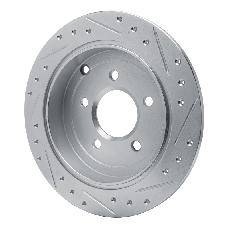 Picture of RNC Brake Rotor - Drill & Slot - R1 01-07 Buick Rendezvous Rear Left Drilled & Slotted Silver Brake Rotor rnc631-47068L