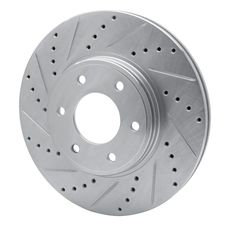 Picture of RNC Brake Rotor - Drill & Slot - R1 06-09 Chevrolet Trailblazer Front Left Drilled & Slotted Silver Brake Rotor rnc631-47069L