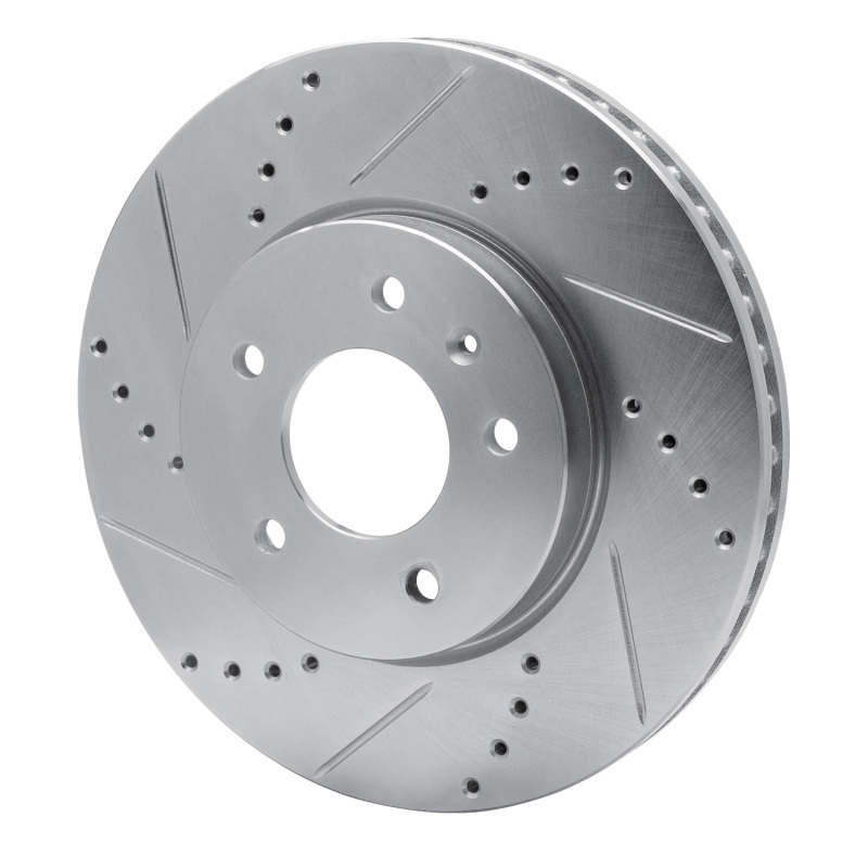 Picture of RNC Brake Rotor - Drill & Slot - R1 07-15 Chevrolet CAPTIVA Front Left Drilled & Slotted Silver Brake Rotor rnc631-47070L