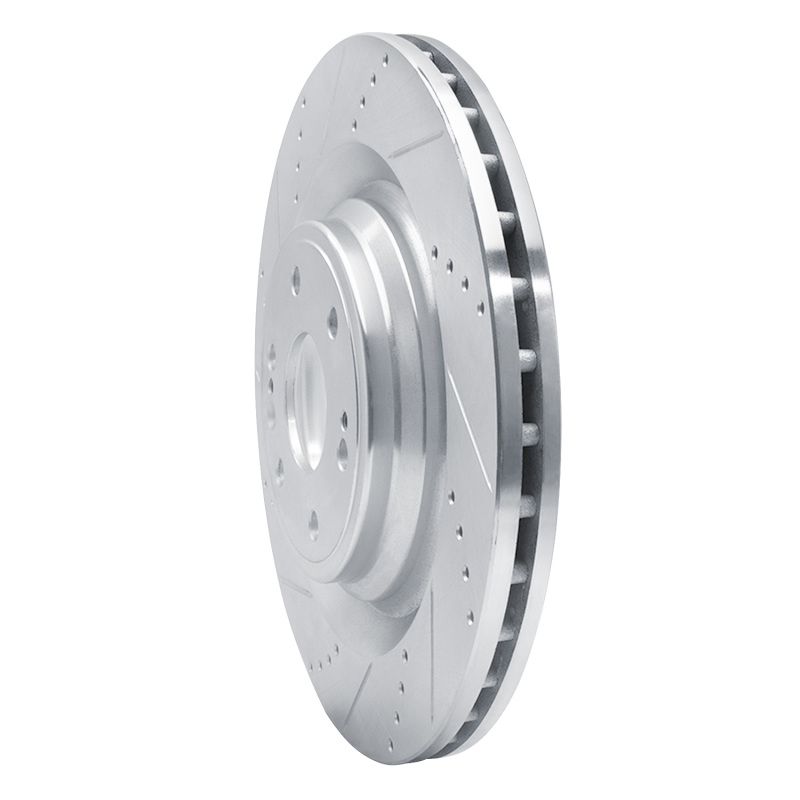 Picture of RNC Brake Rotor - Drill & Slot - R1 14-20 Cadillac Escalade ESV Front Left Drilled & Slotted Silver Brake Rotor rnc631-47079L