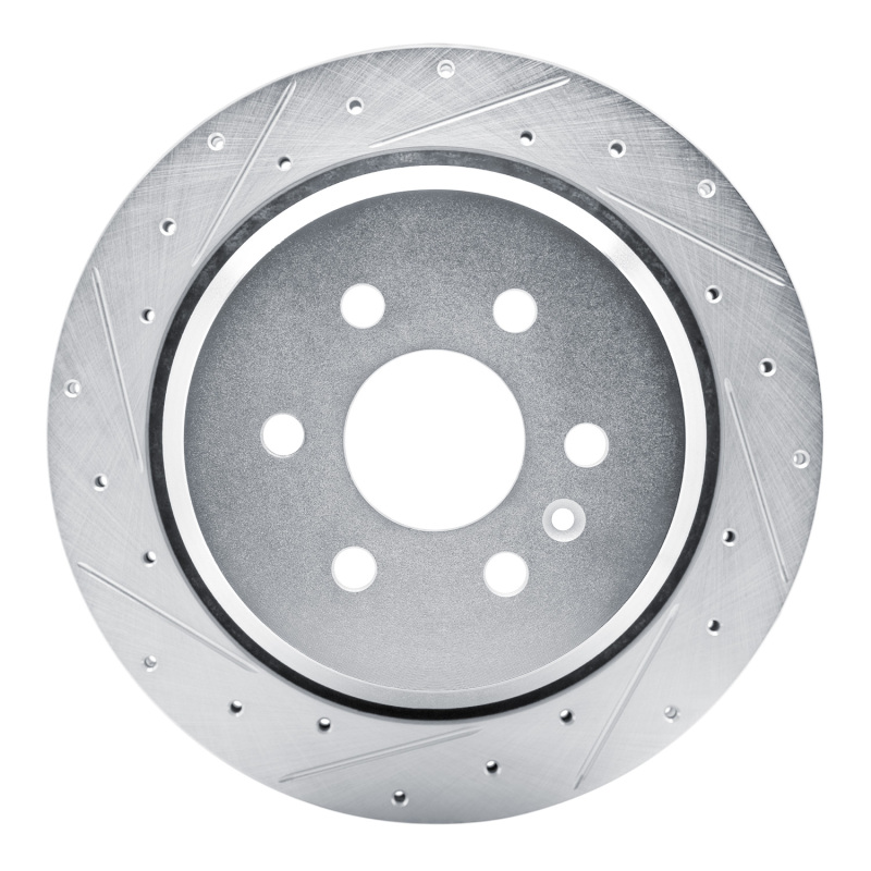 Picture of RNC Brake Rotor - Drill & Slot - R1 21-22 Chevrolet Colorado Rear Left Drilled & Slotted Silver Brake Rotor rnc631-47089L