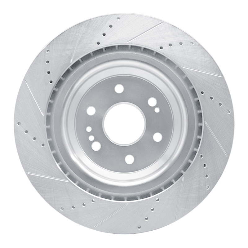 Picture of RNC Brake Rotor - Drill & Slot - R1 14-20 Cadillac Escalade Front Right Drilled & Slotted Silver Brake Rotor rnc631-47079R