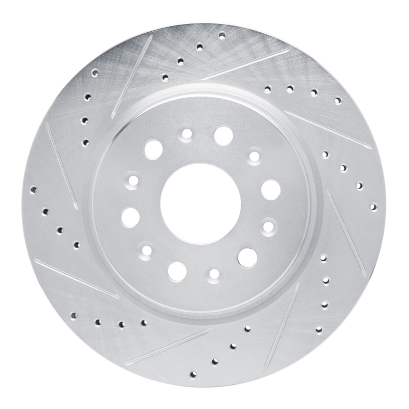 Picture of RNC Brake Rotor - Drill & Slot - R1 17-25 Buick Enclave Rear Left Drilled & Slotted Silver Brake Rotor rnc631-48000L