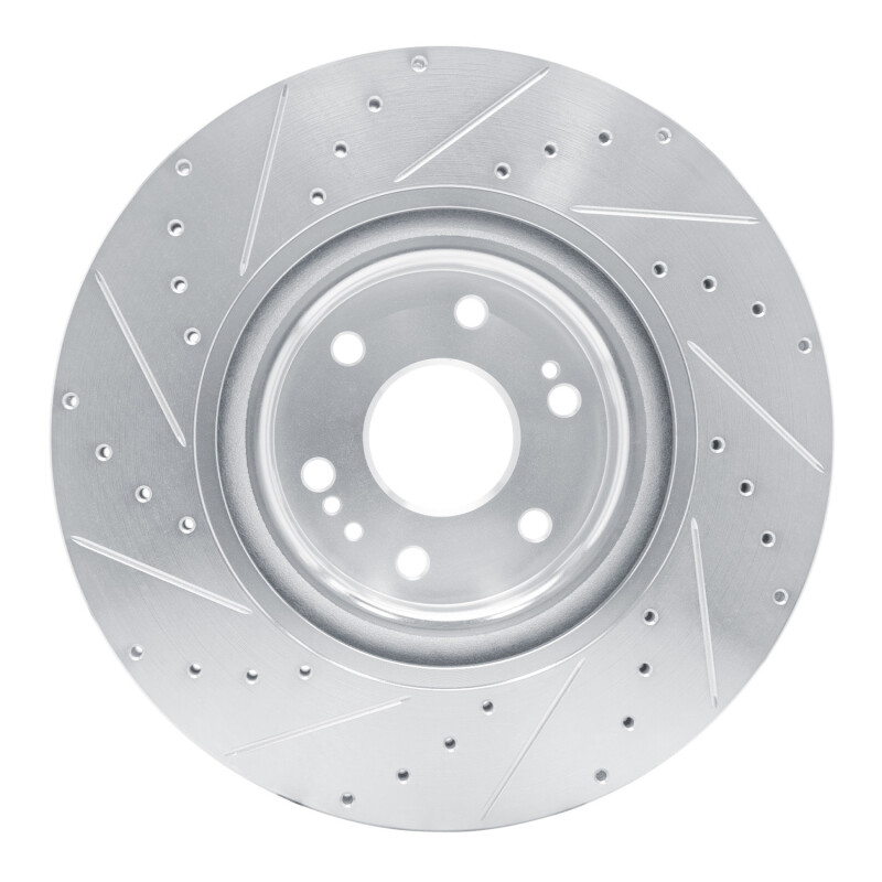 Picture of RNC Brake Rotor - Drill & Slot - R1 21-25 Cadillac Escalade Front Right Drilled & Slotted Silver Brake Rotor rnc631-47091R