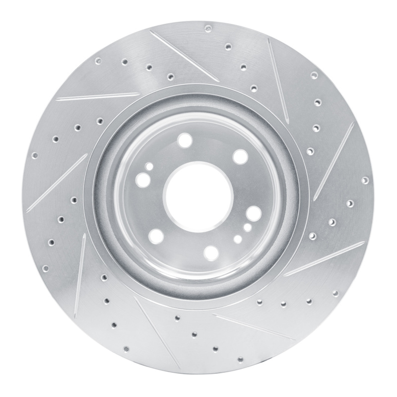 Picture of RNC Brake Rotor - Drill & Slot - R1 21-25 Cadillac Escalade ESV Front Left Drilled & Slotted Silver Brake Rotor rnc631-47091L