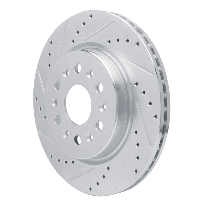 Picture of RNC Brake Rotor - Drill & Slot - R1 17-25 Buick Enclave Rear Left Drilled & Slotted Silver Brake Rotor rnc631-48000L
