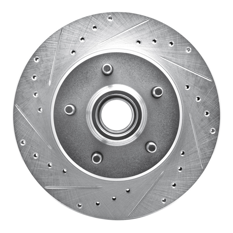 Picture of RNC Brake Rotor - Drill & Slot - R1 90-02 Chevrolet ASTRO Front Left Drilled & Slotted Silver Brake Rotor rnc631-48015L