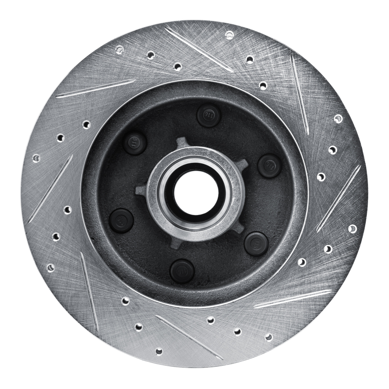 Picture of RNC Brake Rotor - Drill & Slot - R1 88-96 Chevrolet C2500 Front Left Drilled & Slotted Silver Brake Rotor rnc631-48011L