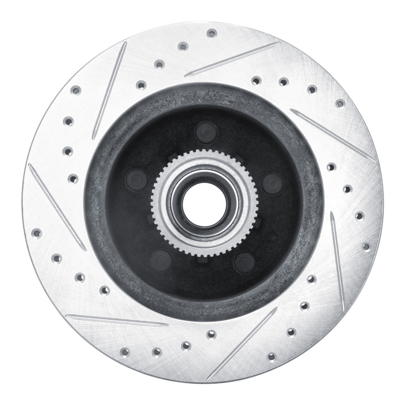 Picture of RNC Brake Rotor - Drill & Slot - R1 90-02 Chevrolet ASTRO Front Right Drilled & Slotted Silver Brake Rotor rnc631-48015R