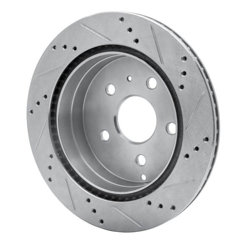 Picture of RNC Brake Rotor - Drill & Slot - R1 09-20 Chevrolet Express 4500 Rear Left Drilled & Slotted Silver Brake Rotor rnc631-48056L