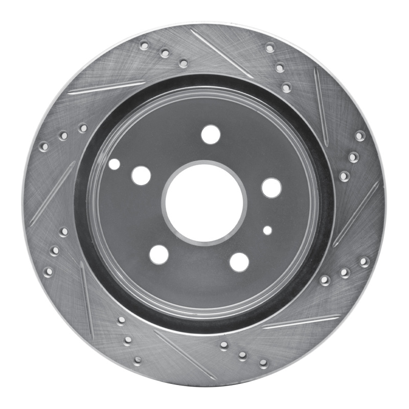 Picture of RNC Brake Rotor - Drill & Slot - R1 10-17 Chevrolet Equinox Rear Left Drilled & Slotted Silver Brake Rotor rnc631-48058L