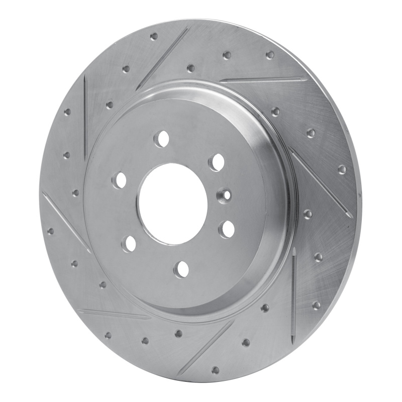 Picture of RNC Brake Rotor - Drill & Slot - R1 11-15 VPG MV-1 Rear Left Drilled & Slotted Silver Brake Rotor rnc631-49000L