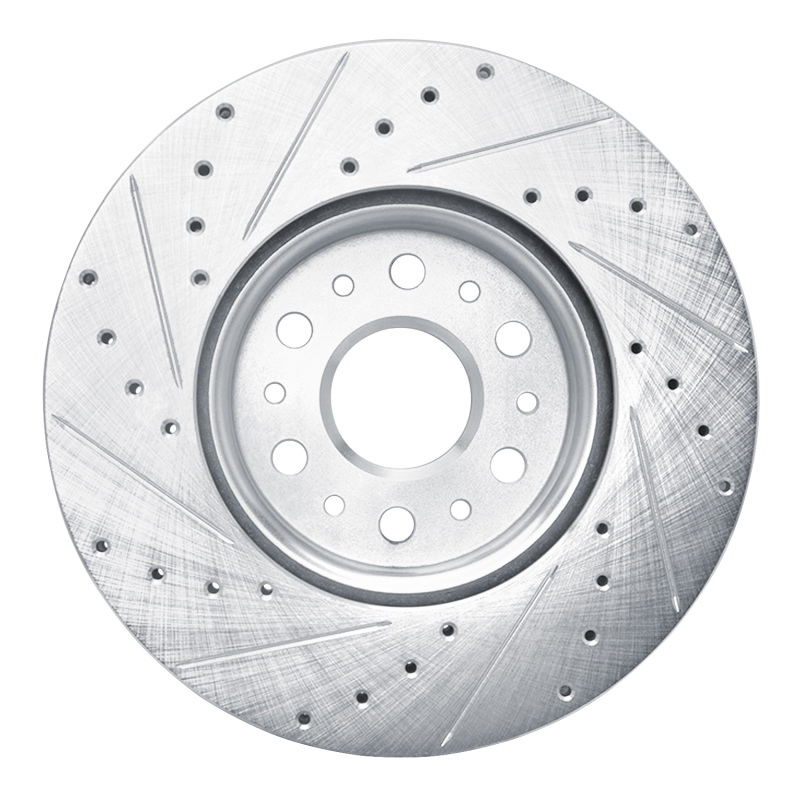 Picture of RNC Brake Rotor - Drill & Slot - R1 17-25 Buick Enclave Front Right Drilled & Slotted Silver Brake Rotor rnc631-48090R