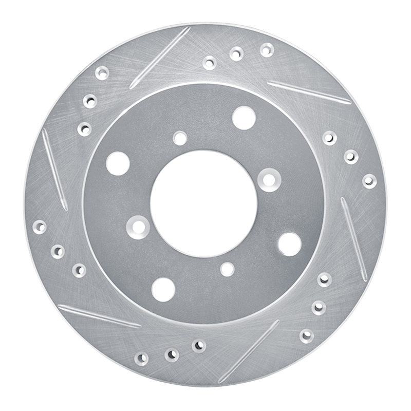 Picture of RNC Brake Rotor - Drill & Slot - R1 89-01 Chevrolet Metro Front Left Drilled & Slotted Silver Brake Rotor rnc631-50002L