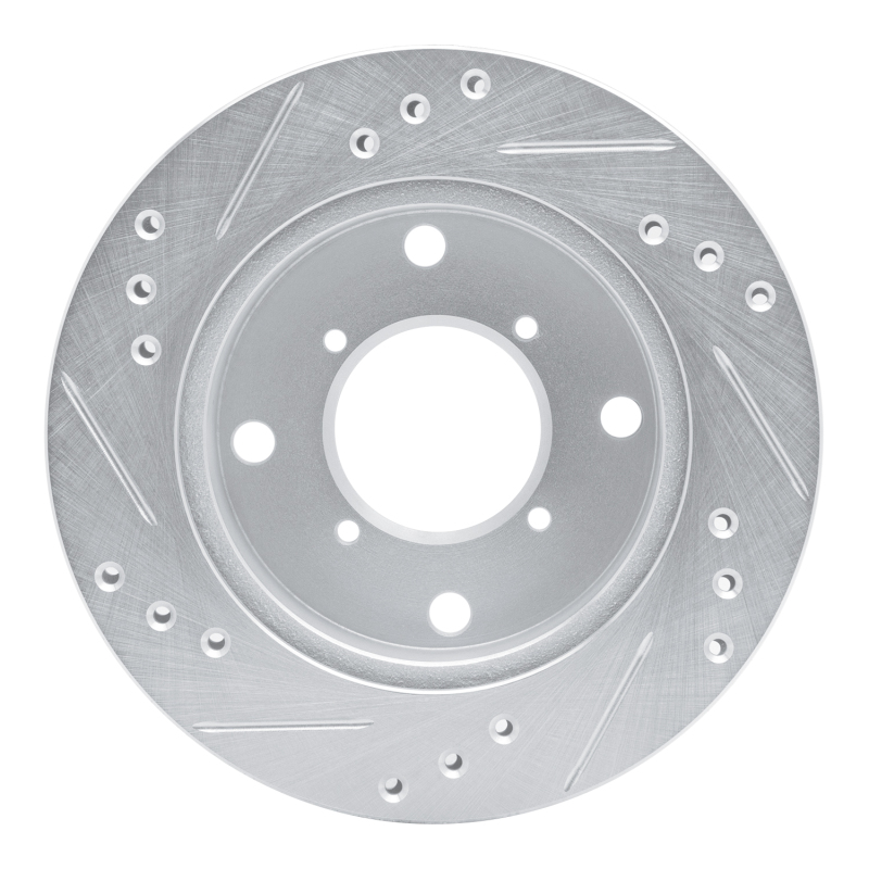 Picture of RNC Brake Rotor - Drill & Slot - R1 89-01 Chevrolet Metro Front Right Drilled & Slotted Silver Brake Rotor rnc631-50002R