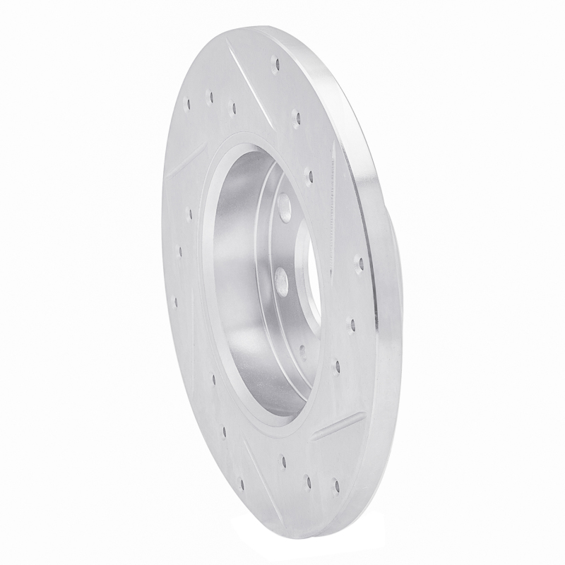 Picture of RNC Brake Rotor - Drill & Slot - R1 88-89 Pontiac LeMans Front Right Drilled & Slotted Silver Brake Rotor rnc631-52000R