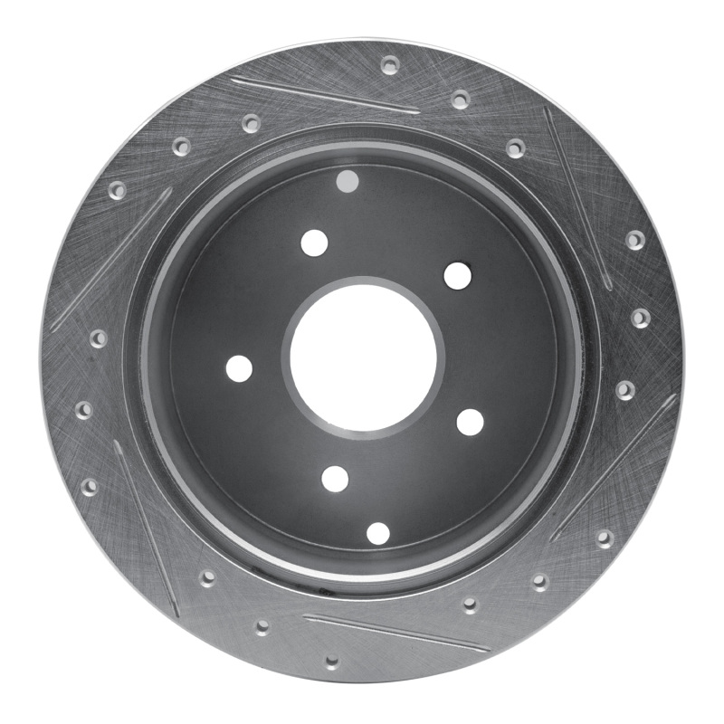 Picture of RNC Brake Rotor - Drill & Slot - R1 04-04 Pontiac GTO Rear Left Drilled & Slotted Silver Brake Rotor rnc631-52014L
