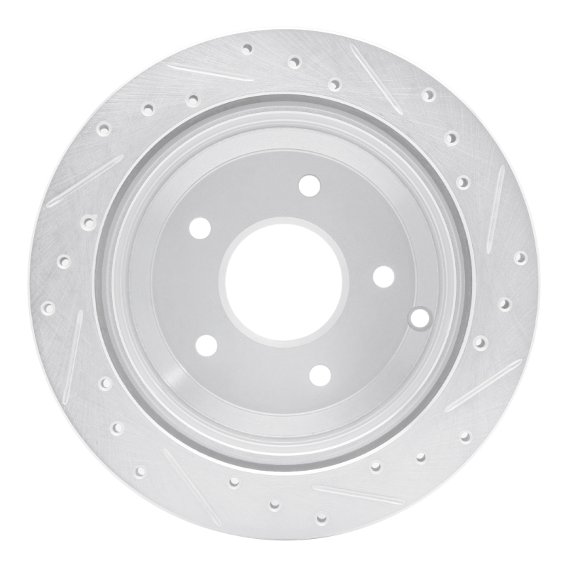 Picture of RNC Brake Rotor - Drill & Slot - R1 05-06 Pontiac GTO Rear Left Drilled & Slotted Silver Brake Rotor rnc631-52017L