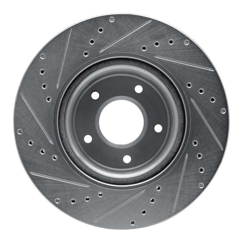 Picture of RNC Brake Rotor - Drill & Slot - R1 05-06 Pontiac GTO Front Right Drilled & Slotted Silver Brake Rotor rnc631-52016R