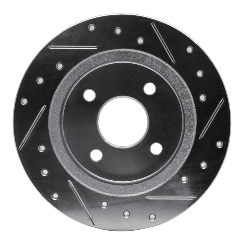 Picture of RNC Brake Rotor - Drill & Slot - R1 91-98 Saturn SW1 Rear Left Drilled & Slotted Silver Brake Rotor rnc631-53000L