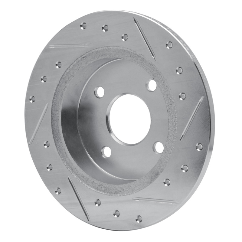 Picture of RNC Brake Rotor - Drill & Slot - R1 91-98 Saturn SW1 Rear Left Drilled & Slotted Silver Brake Rotor rnc631-53000L