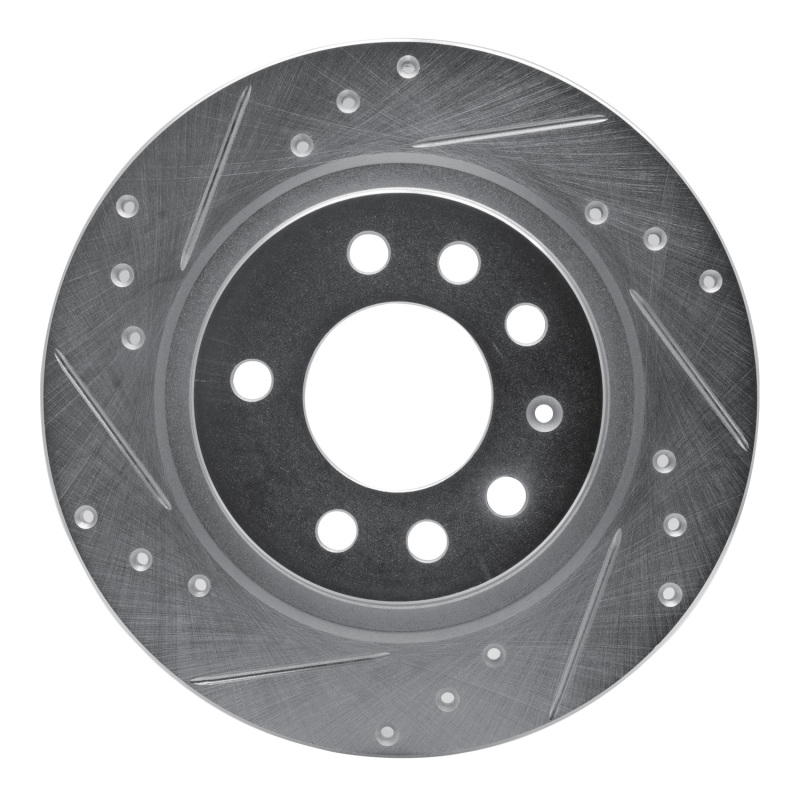 Picture of RNC Brake Rotor - Drill & Slot - R1 06-10 Pontiac SOLSTICE Rear Left Drilled & Slotted Silver Brake Rotor rnc631-53006L