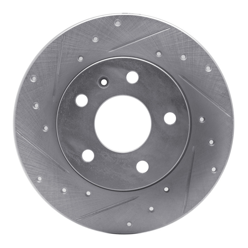 Picture of RNC Brake Rotor - Drill & Slot - R1 02-08 Chevrolet Meriva (Mexico) Rear Left Drilled & Slotted Silver Brake Rotor rnc631-53007L