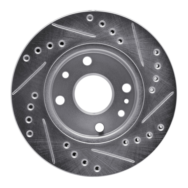 Picture of RNC Brake Rotor - Drill & Slot - R1 94-97 Ford ASPIRE Front Left Drilled & Slotted Silver Brake Rotor rnc631-54004L