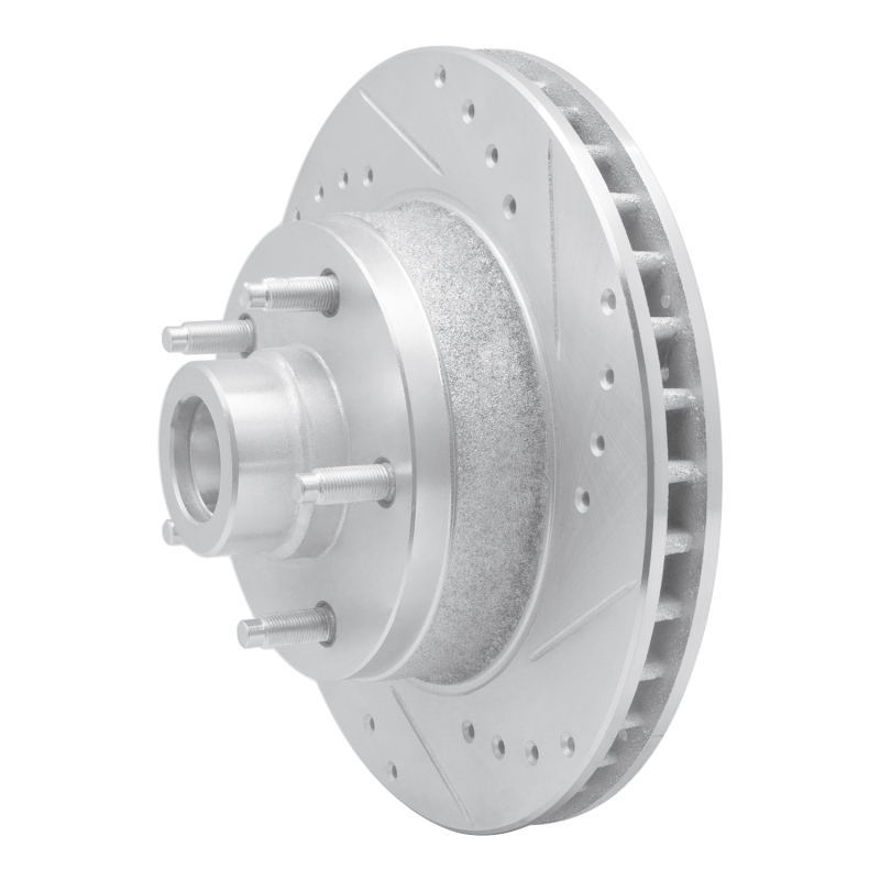 Picture of RNC Brake Rotor - Drill & Slot - R1 73-73 Ford Galaxie 500 Front Right Drilled & Slotted Silver Brake Rotor rnc631-54011R